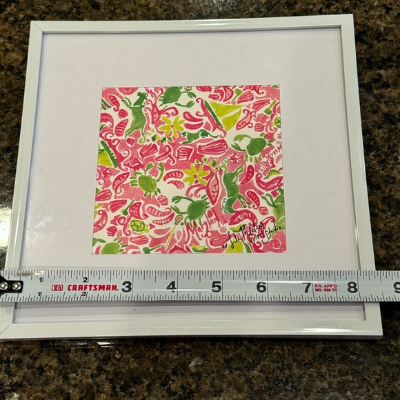 Lilly Pulitzer Print Studio 5x5 Wood Framed Wall Art- Lilly Loves Maryland - Picture 4 of 6